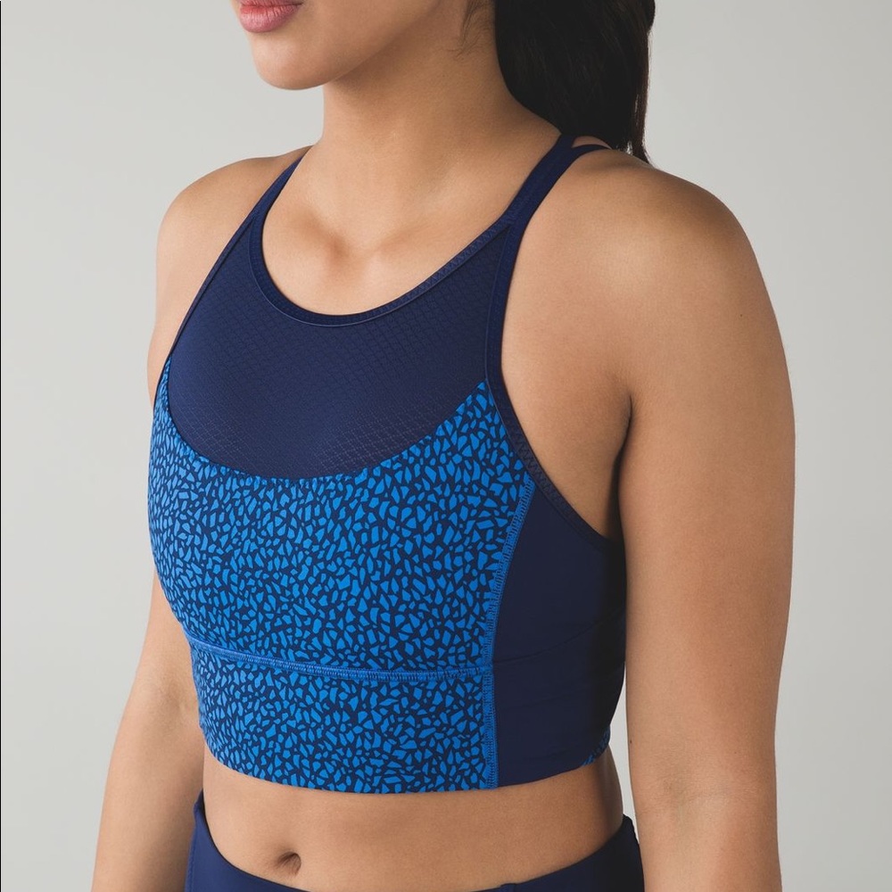 lululemon athletica Blue Patterned Sports Bra